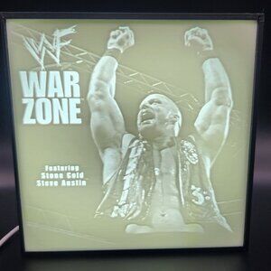WWF WWE Stone Cold Steve Austin War Zone Lithopane Box 6.5x6.5x2 inches